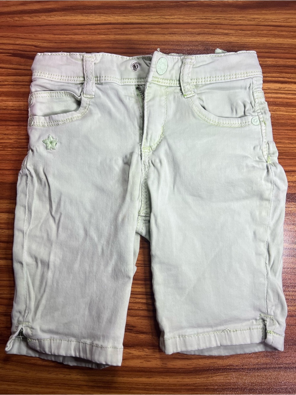 Nike Pale Green Kids Jeans Shorts